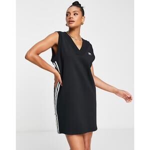 ADIDAS Originals 3-Stripe Sleeveless Dress - Black & White - Size Medium